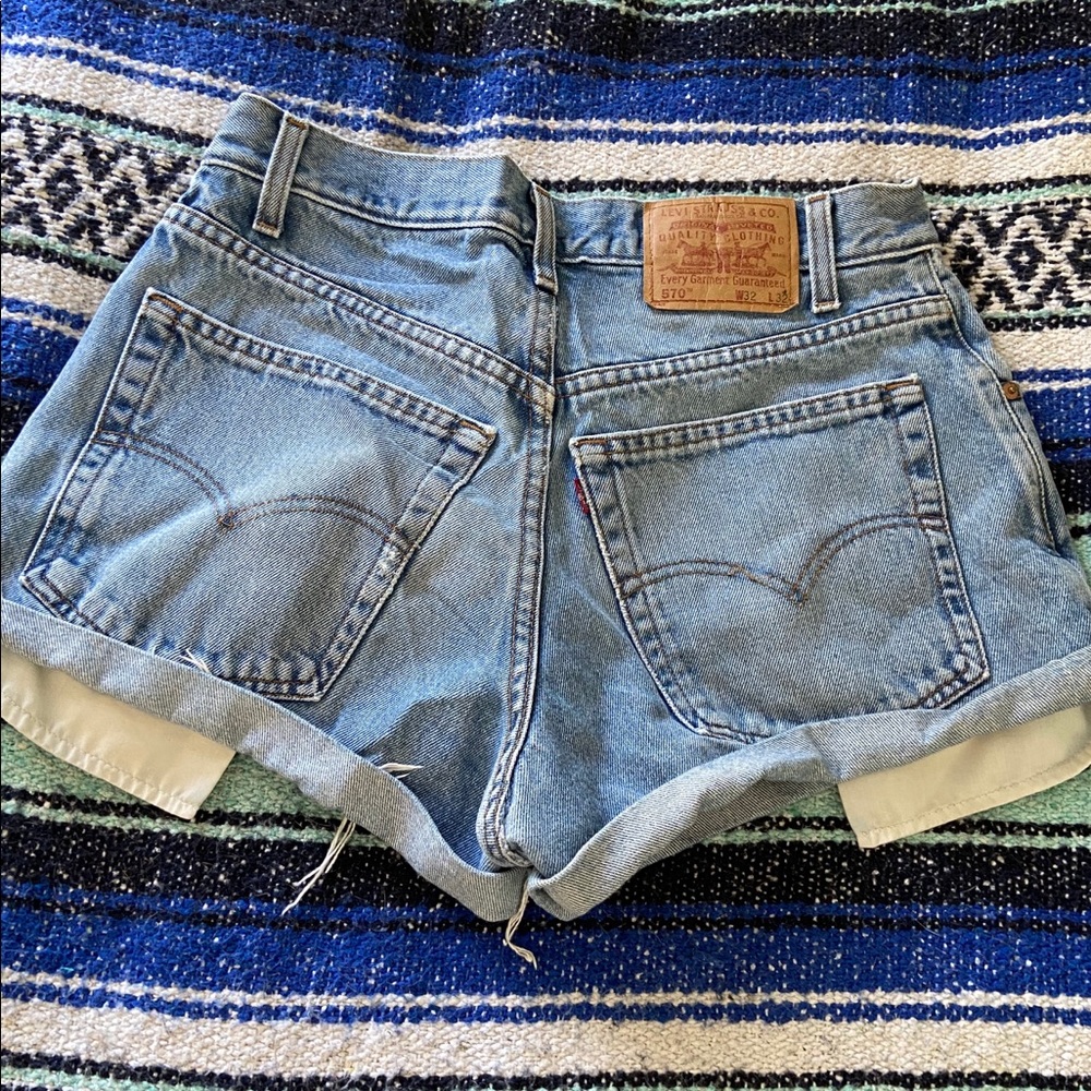 Levi’s high waisted shorts.